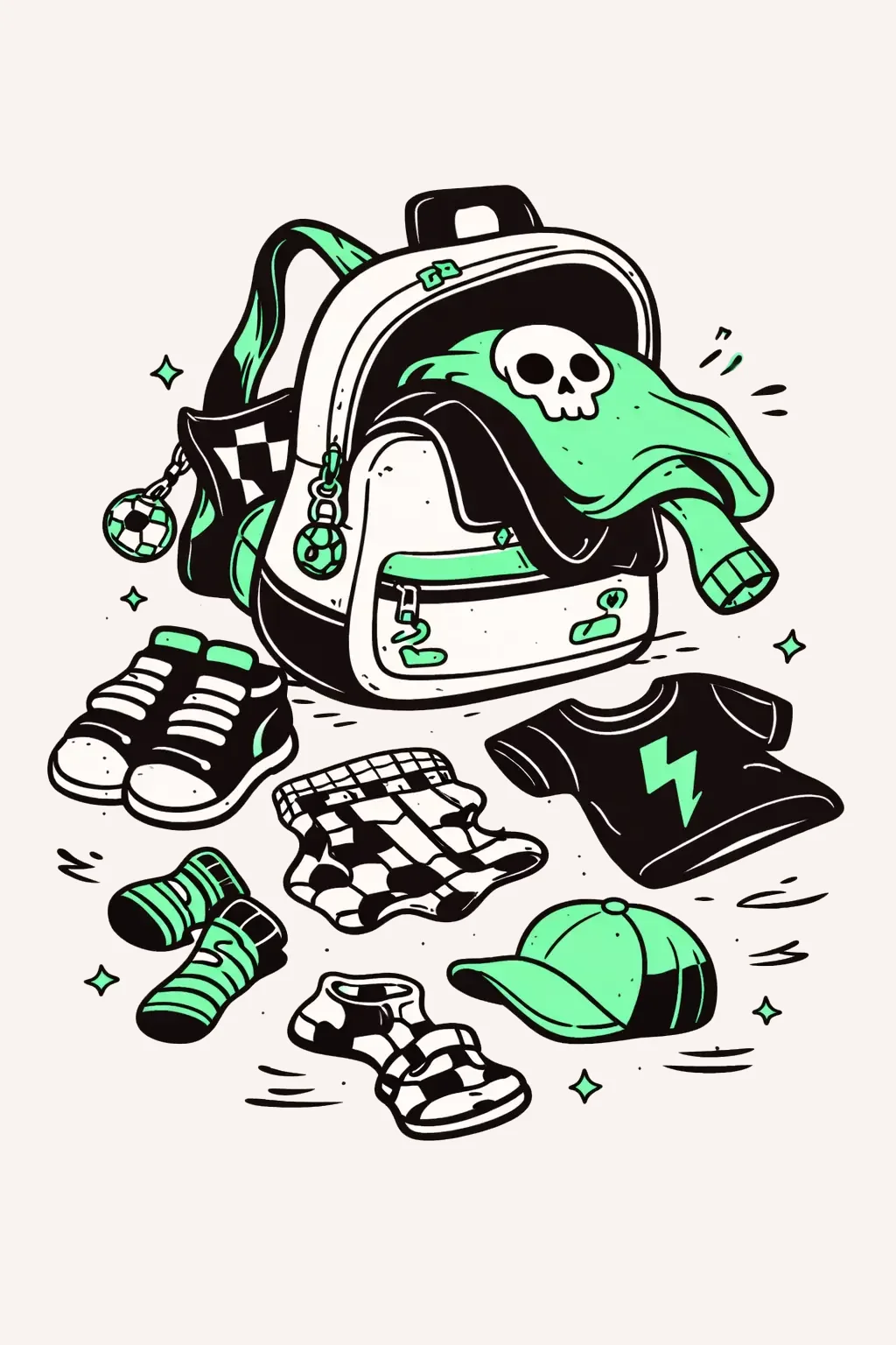 Backpack as a wardrobe